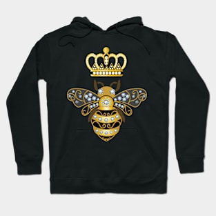 Queen Bee With Crown Hoodie